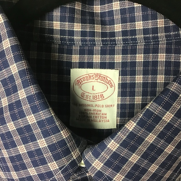 Brooks Brothers blue plaid long sleeve button down shirt. Large - Picture 3 of 3